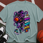Octopus Basketball T-Shirt — “More Moves, More Ways to Win” Graphic Tee