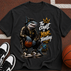 Shark King Tee – “The Court Is Your Territory” Graphic T-Shirt