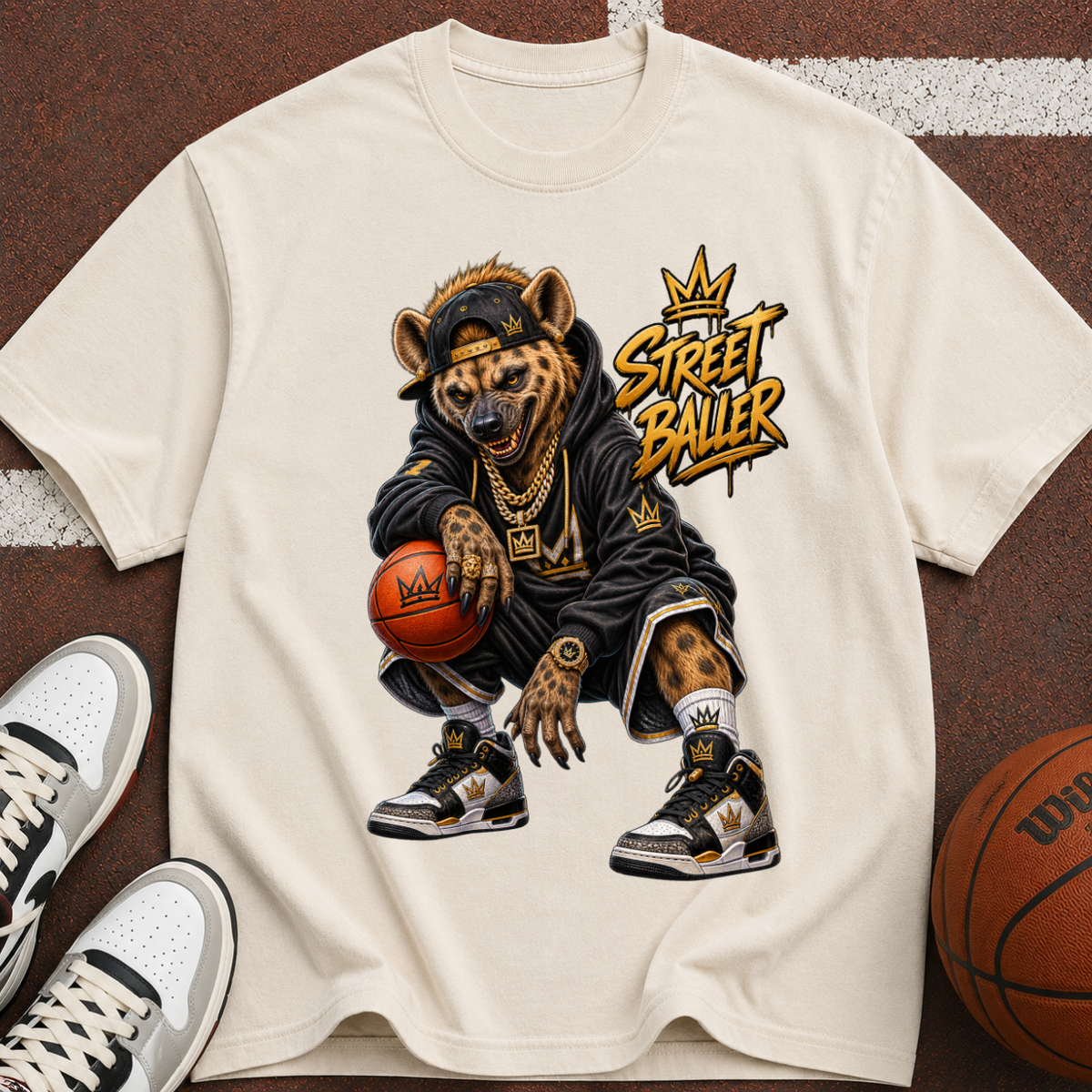 Street Ball Hyena Basketball T-Shirt