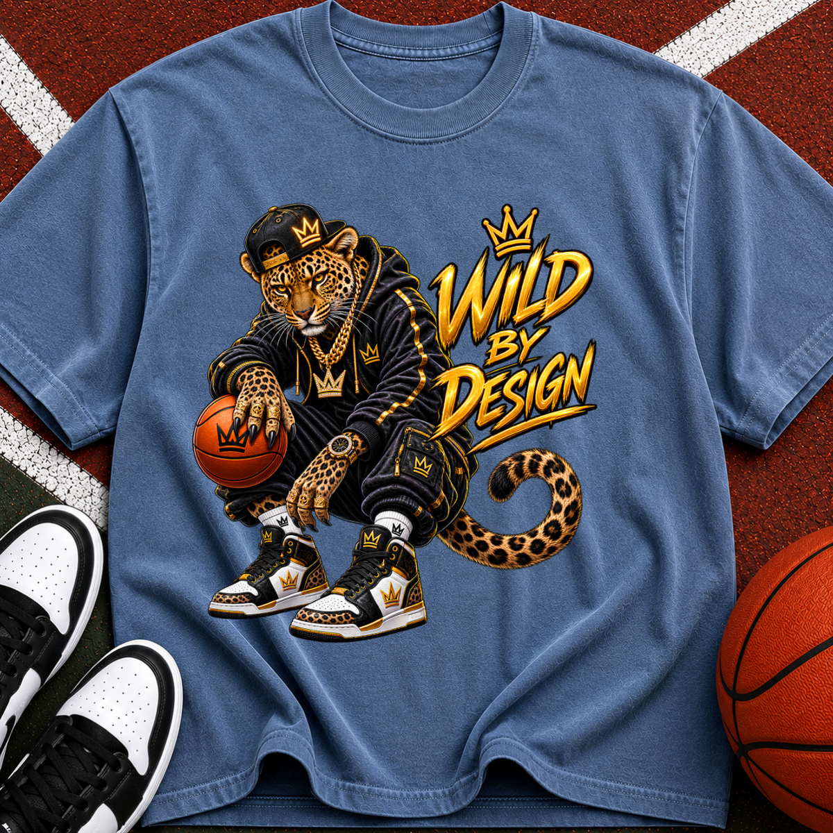 Graphic T-Shirt — "Wild By Design" Basketball Streetwear Tee