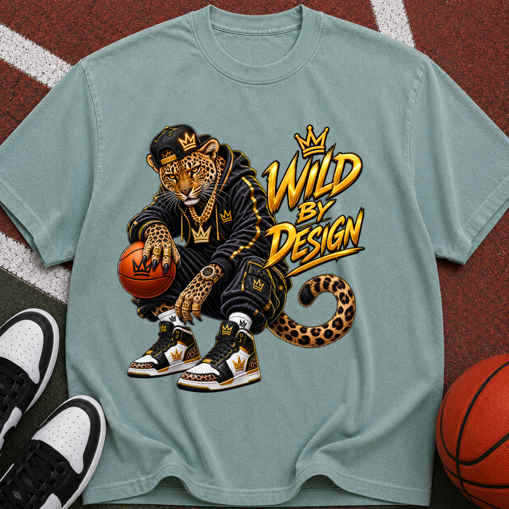 Graphic T-Shirt — "Wild By Design" Basketball Streetwear Tee