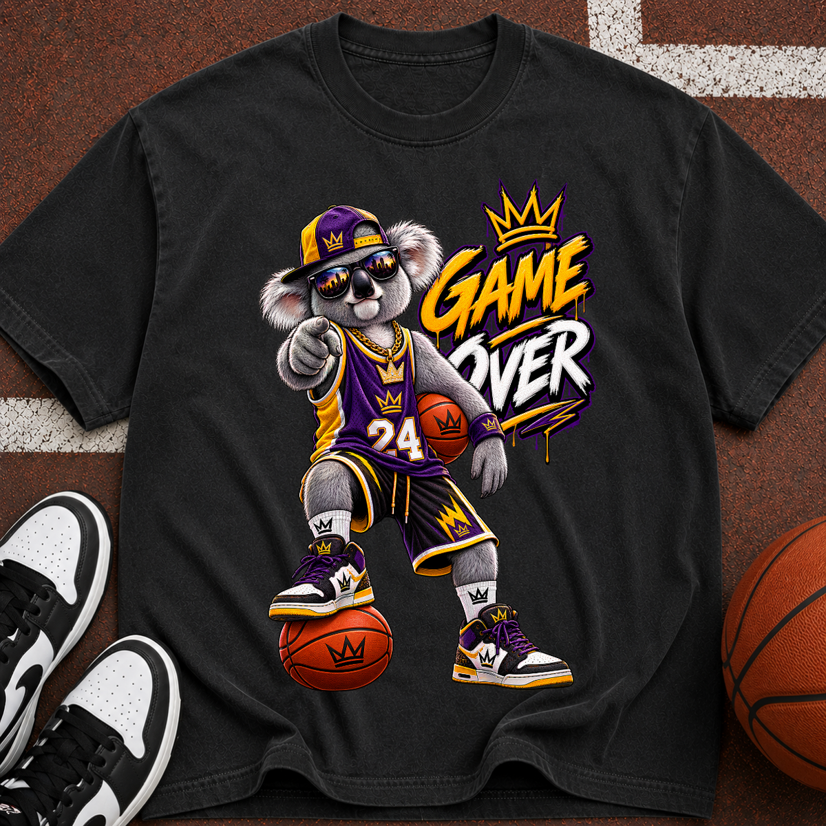 Basketball Mascot “Game Over” T-Shirt