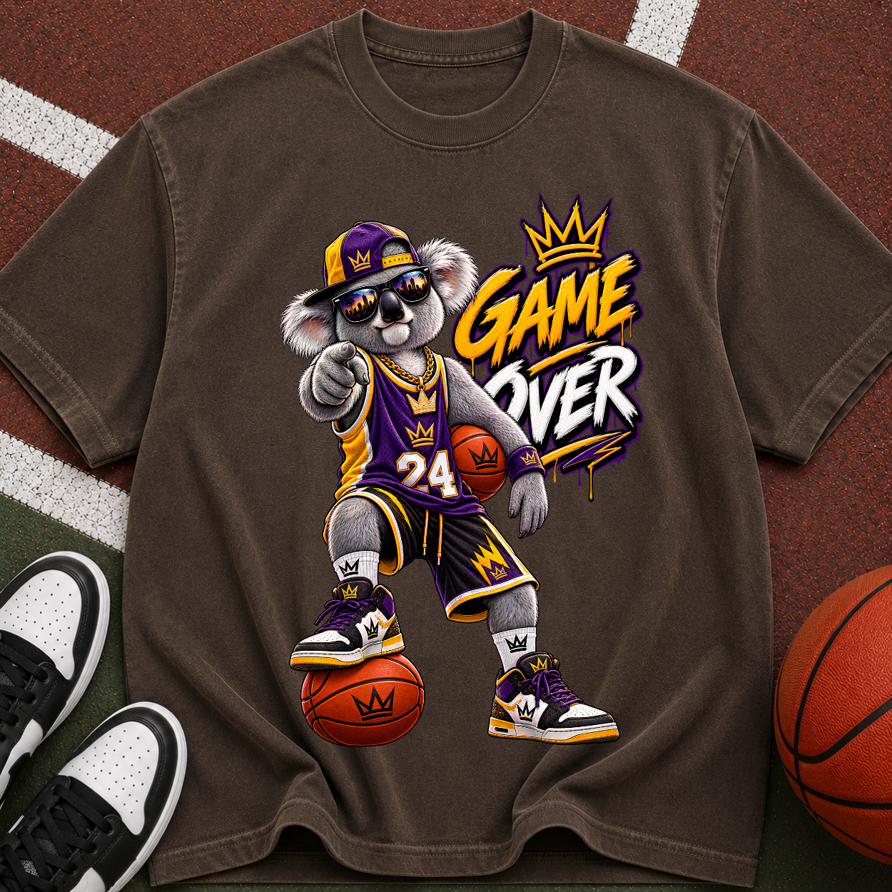 Basketball Mascot “Game Over” T-Shirt