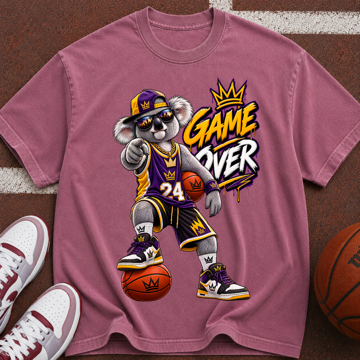 Basketball Mascot “Game Over” T-Shirt