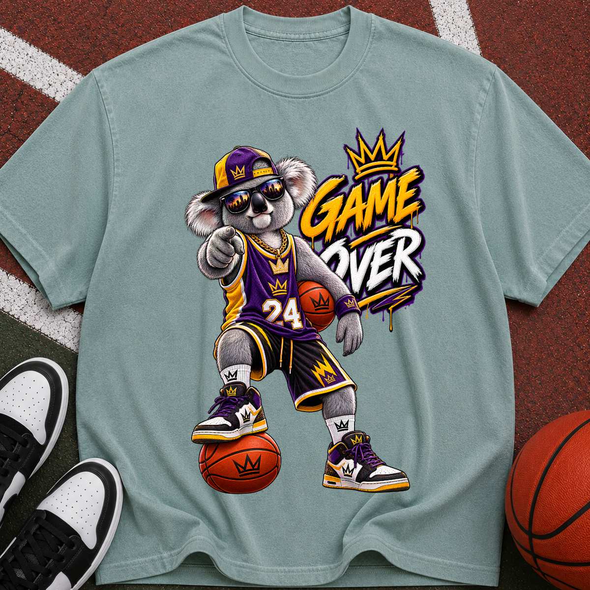 Basketball Mascot “Game Over” T-Shirt