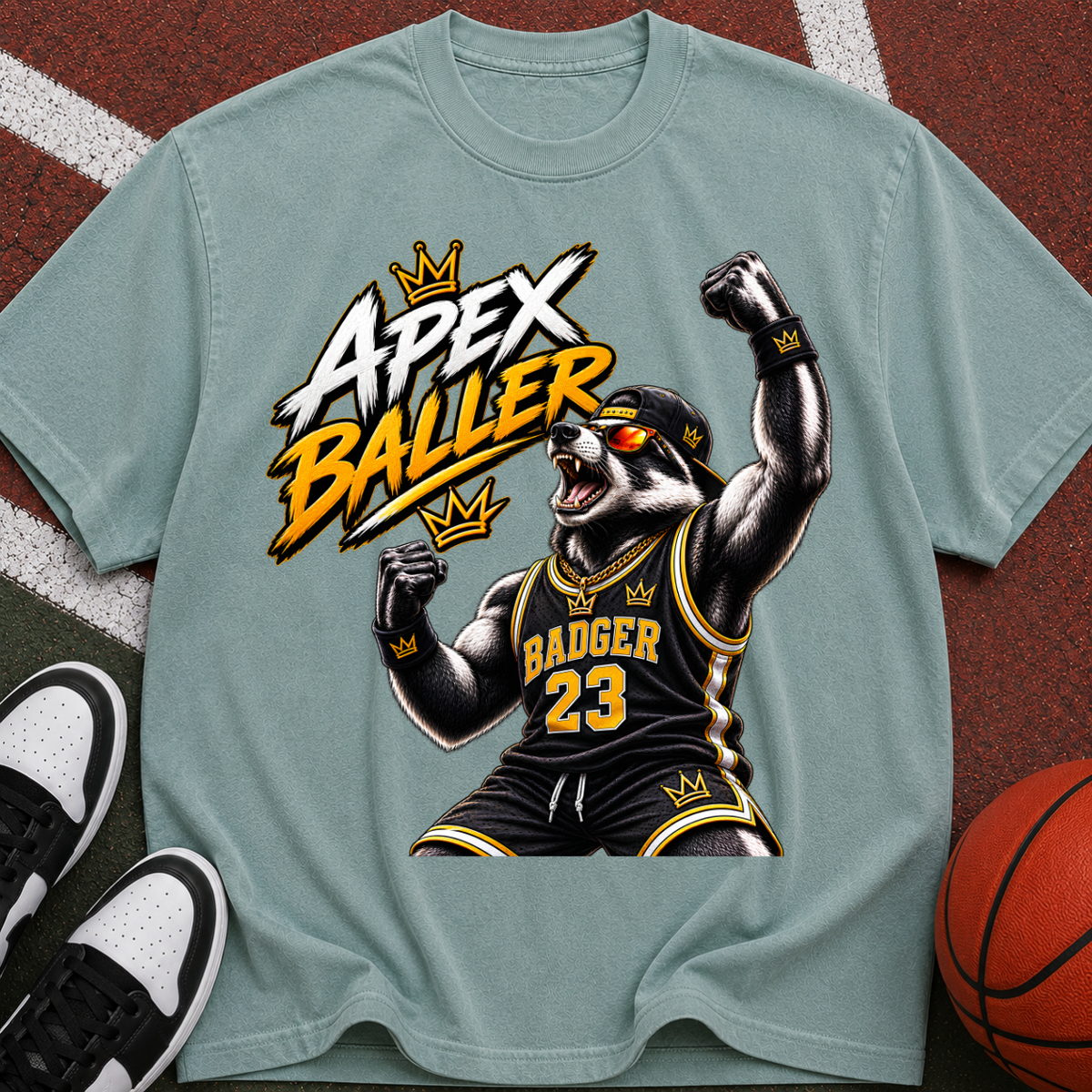Apex Baller Badger Basketball T-Shirt