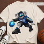 Basketball Koala T‑Shirt — Cool Streetwear Tee with Sunglasses & Blue Ball