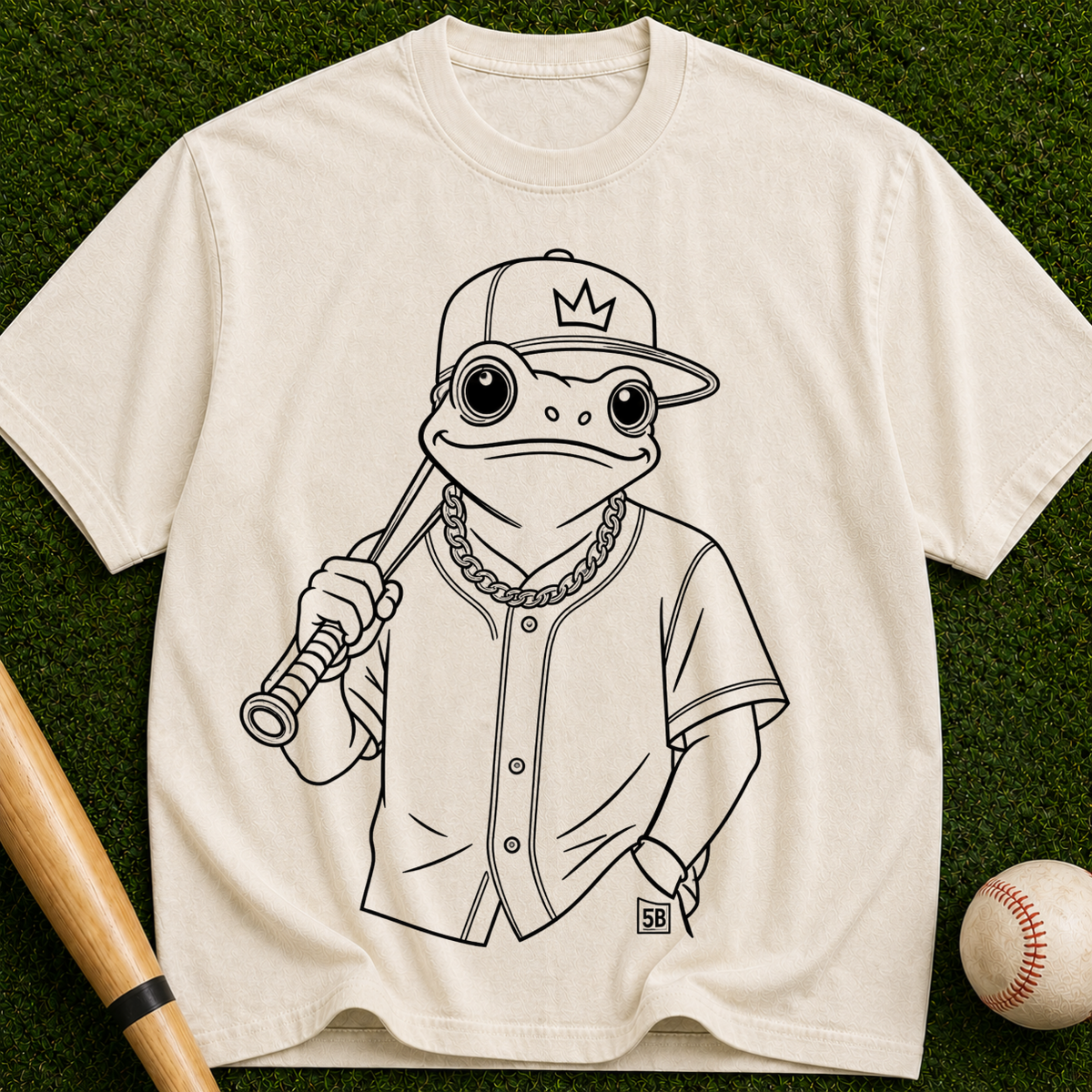 Baseball Frog Graphic T-Shirt