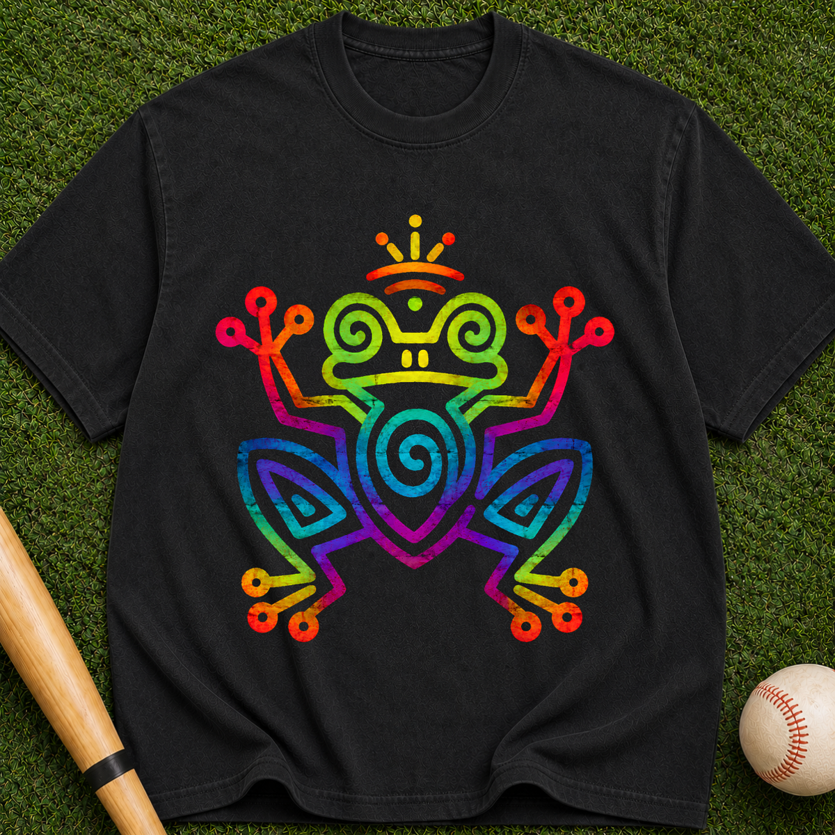 Frog Spirit Graphic T-Shirt — Tribal Frog Design