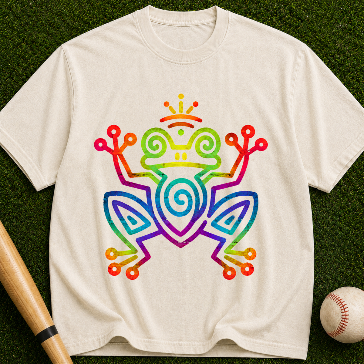 Frog Spirit Graphic T-Shirt — Tribal Frog Design