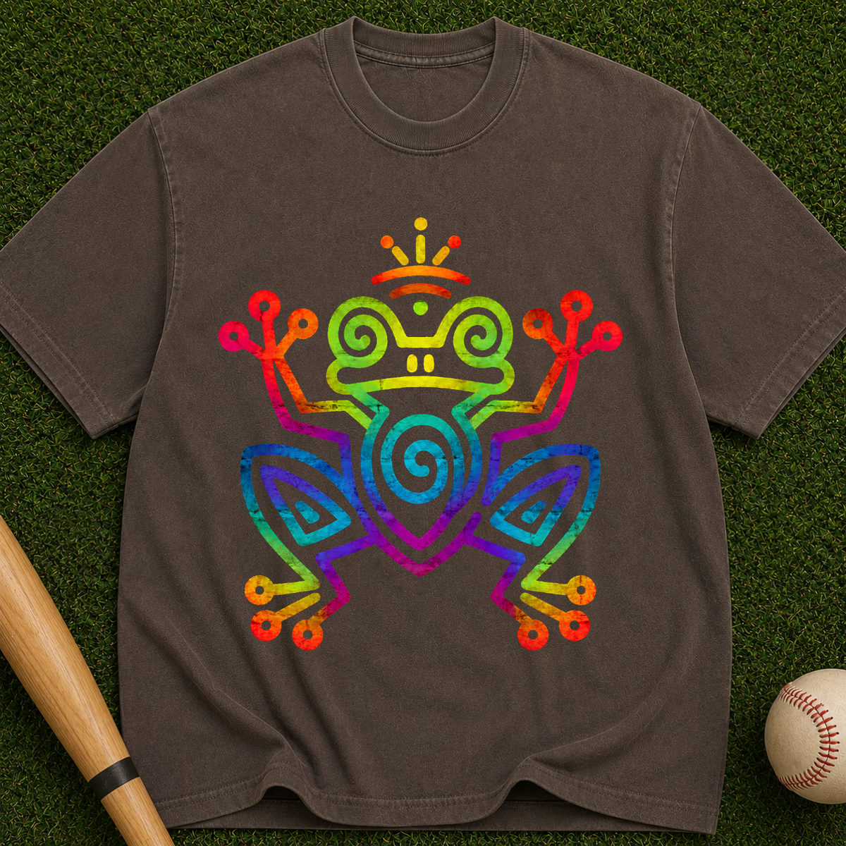 Frog Spirit Graphic T-Shirt — Tribal Frog Design