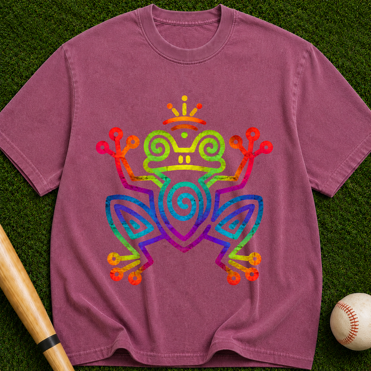 Frog Spirit Graphic T-Shirt — Tribal Frog Design