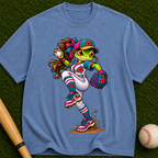 Baseball Frog Pitcher T-Shirt — Cute Athletic Graphic Tee