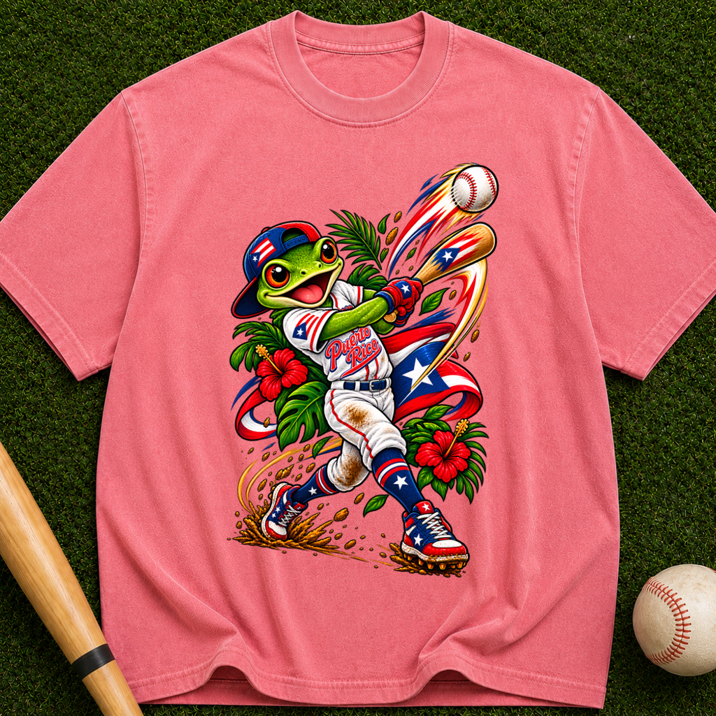 Baseball Frog Graphic T-Shirt — Vintage Player Illustration Tee