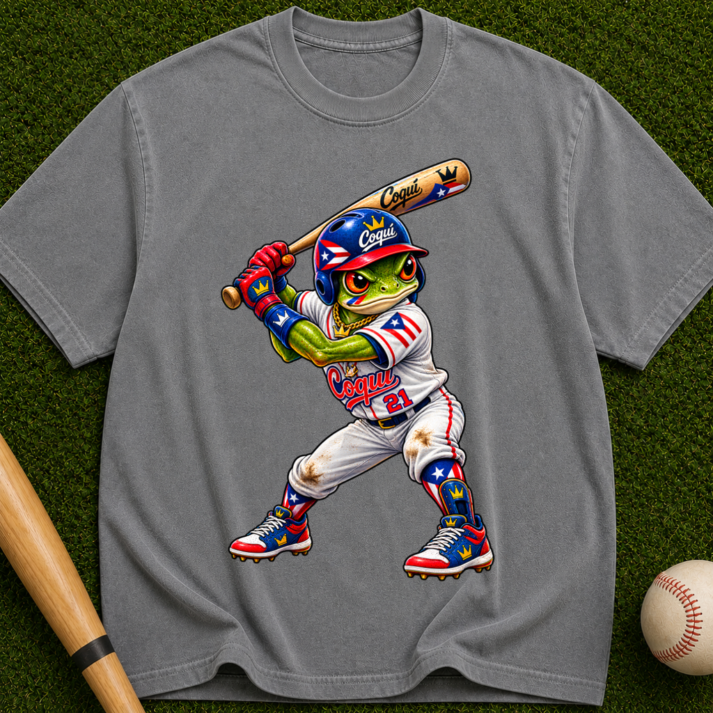 Baseball Frog Player Graphic T-Shirt