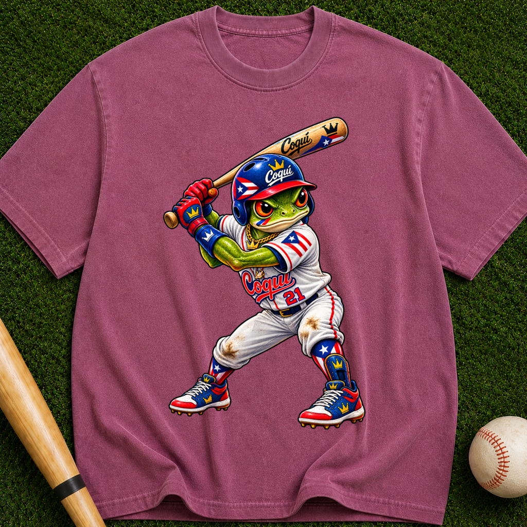 Baseball Frog Player Graphic T-Shirt