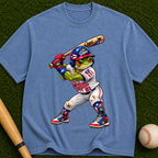 Baseball Frog Player Graphic T-Shirt