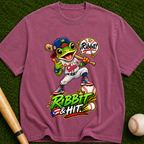 Baseball Frog Graphic T-Shirt — “Ribbit & Hit”