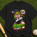 Baseball Frog Graphic T-Shirt — “Ribbit & Hit”