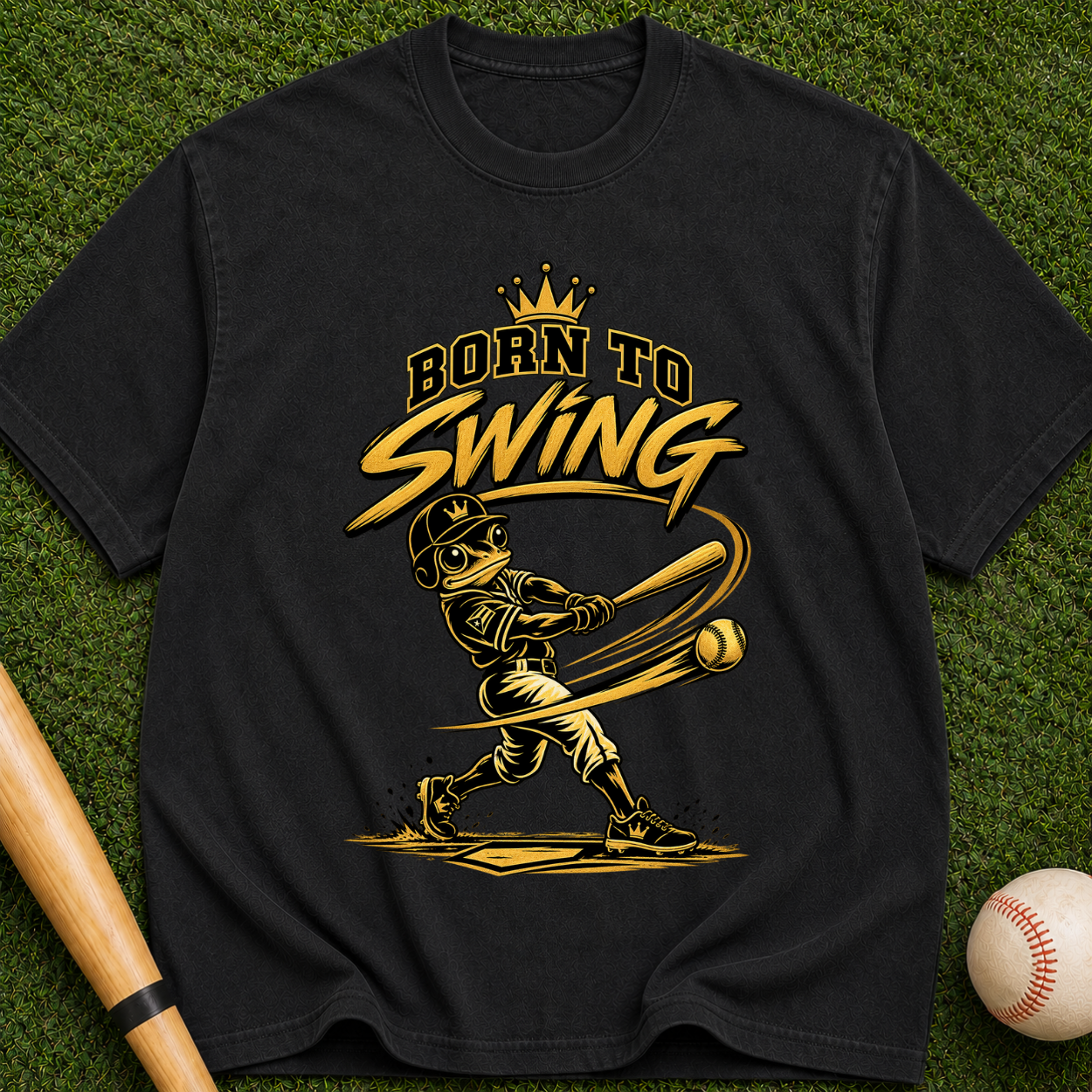 Baseball 'Born to Swing' T‑Shirt