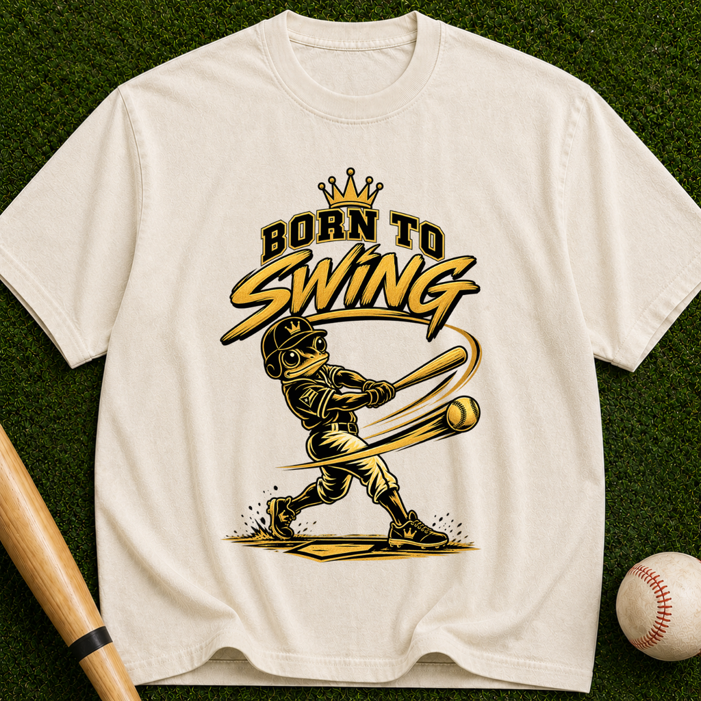 Baseball 'Born to Swing' T‑Shirt