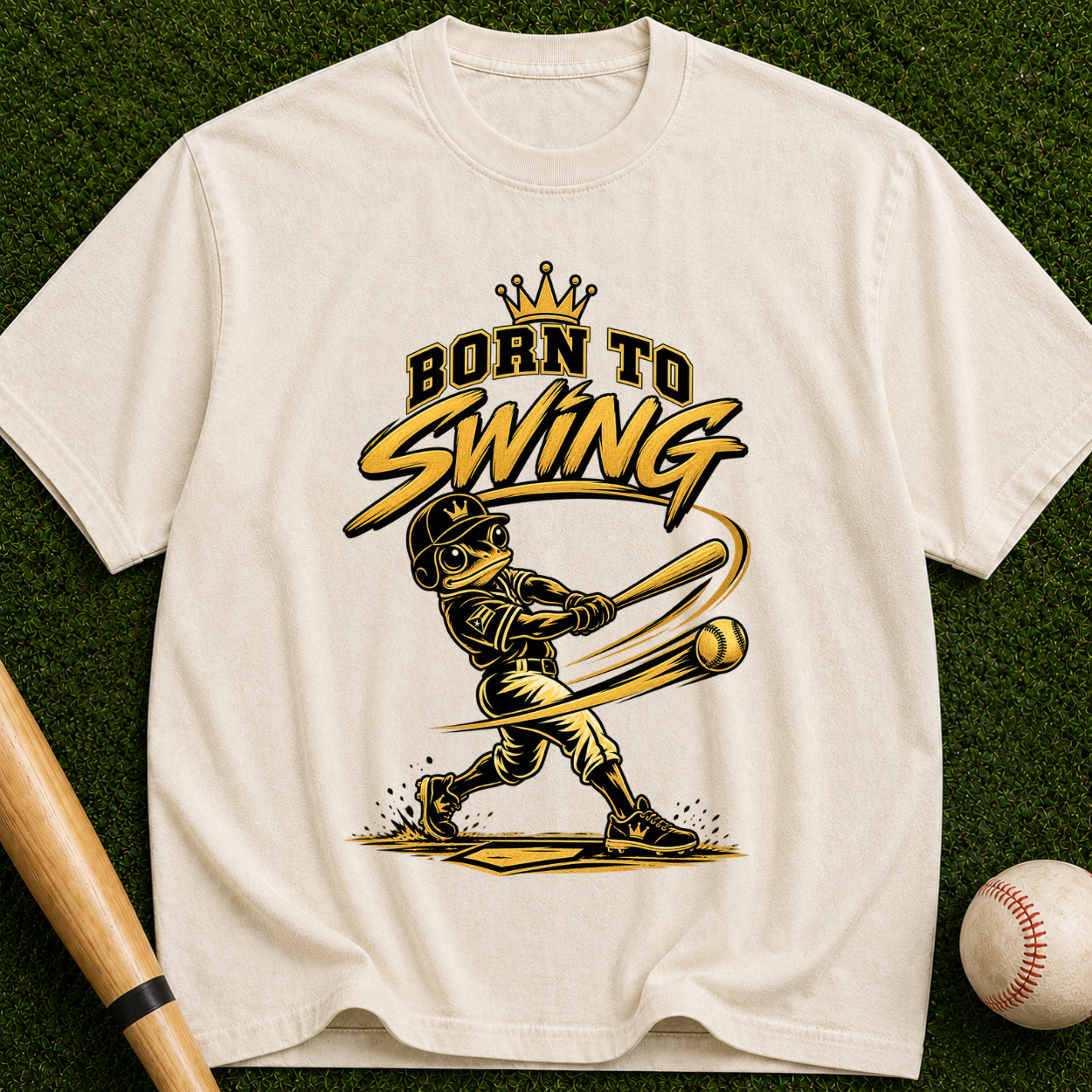 Baseball 'Born to Swing' T‑Shirt