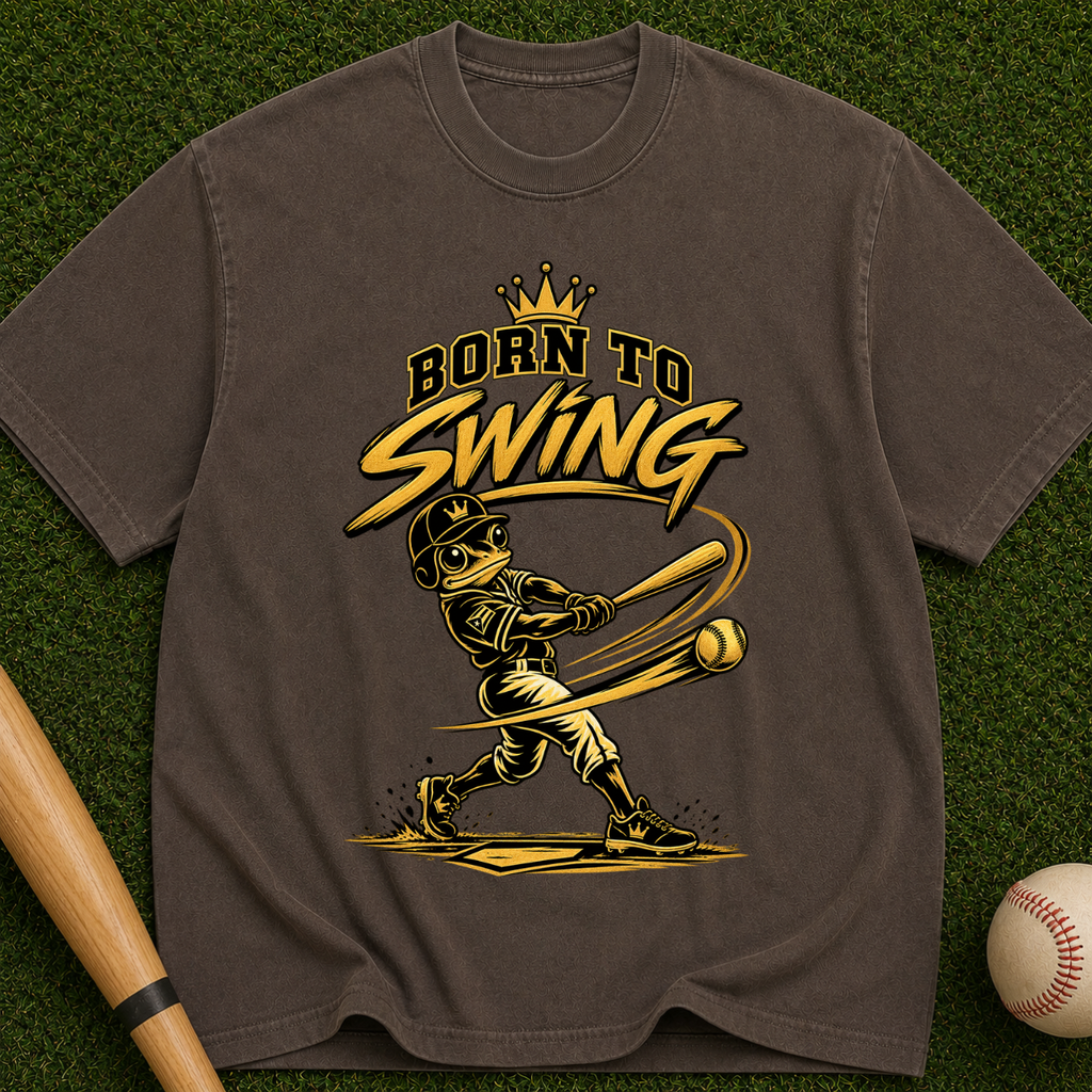Baseball 'Born to Swing' T‑Shirt