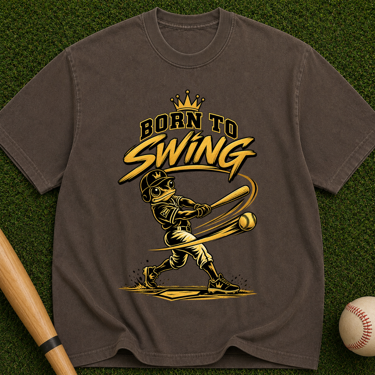 Baseball 'Born to Swing' T‑Shirt