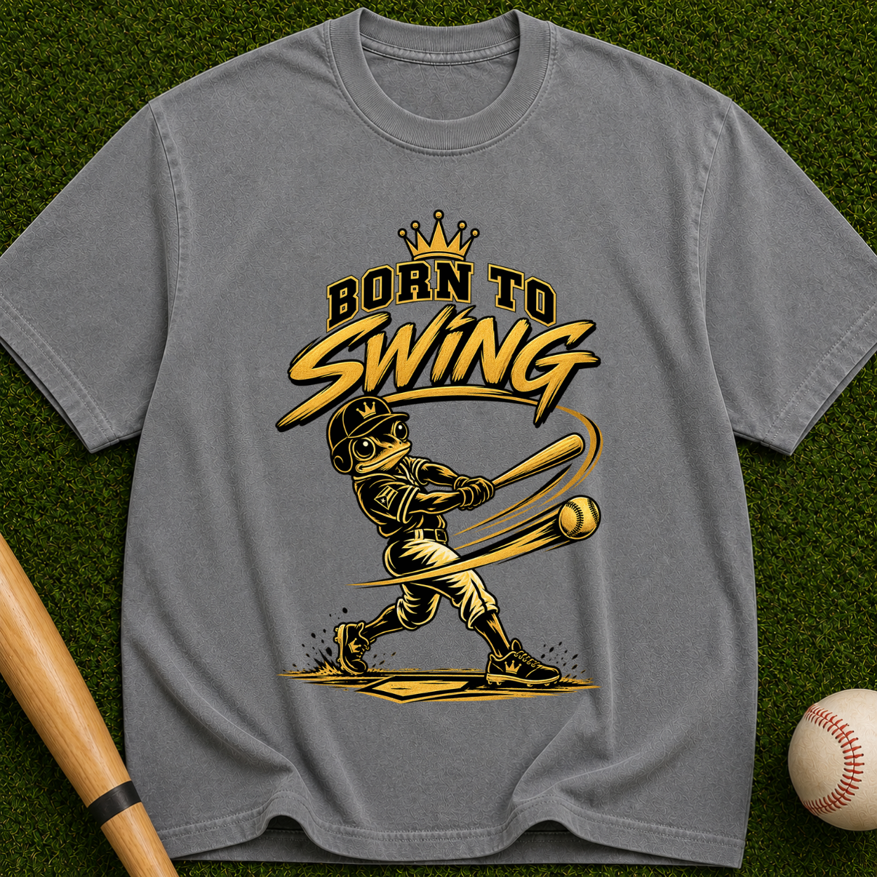 Baseball 'Born to Swing' T‑Shirt