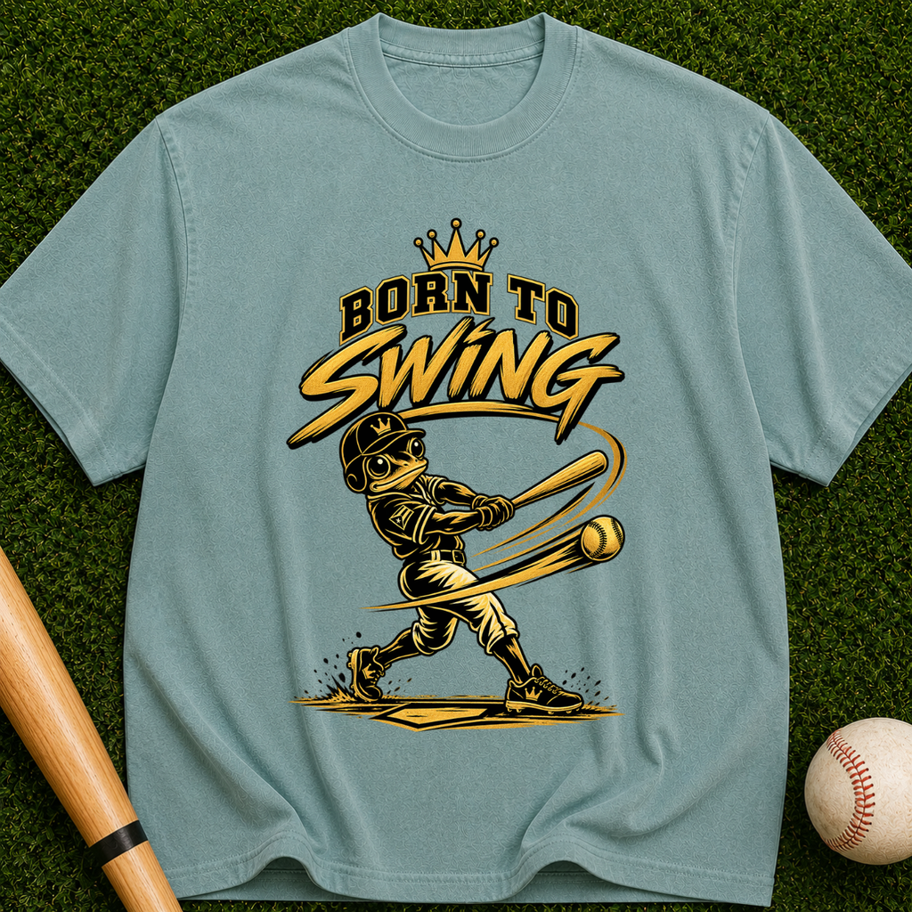 Baseball 'Born to Swing' T‑Shirt