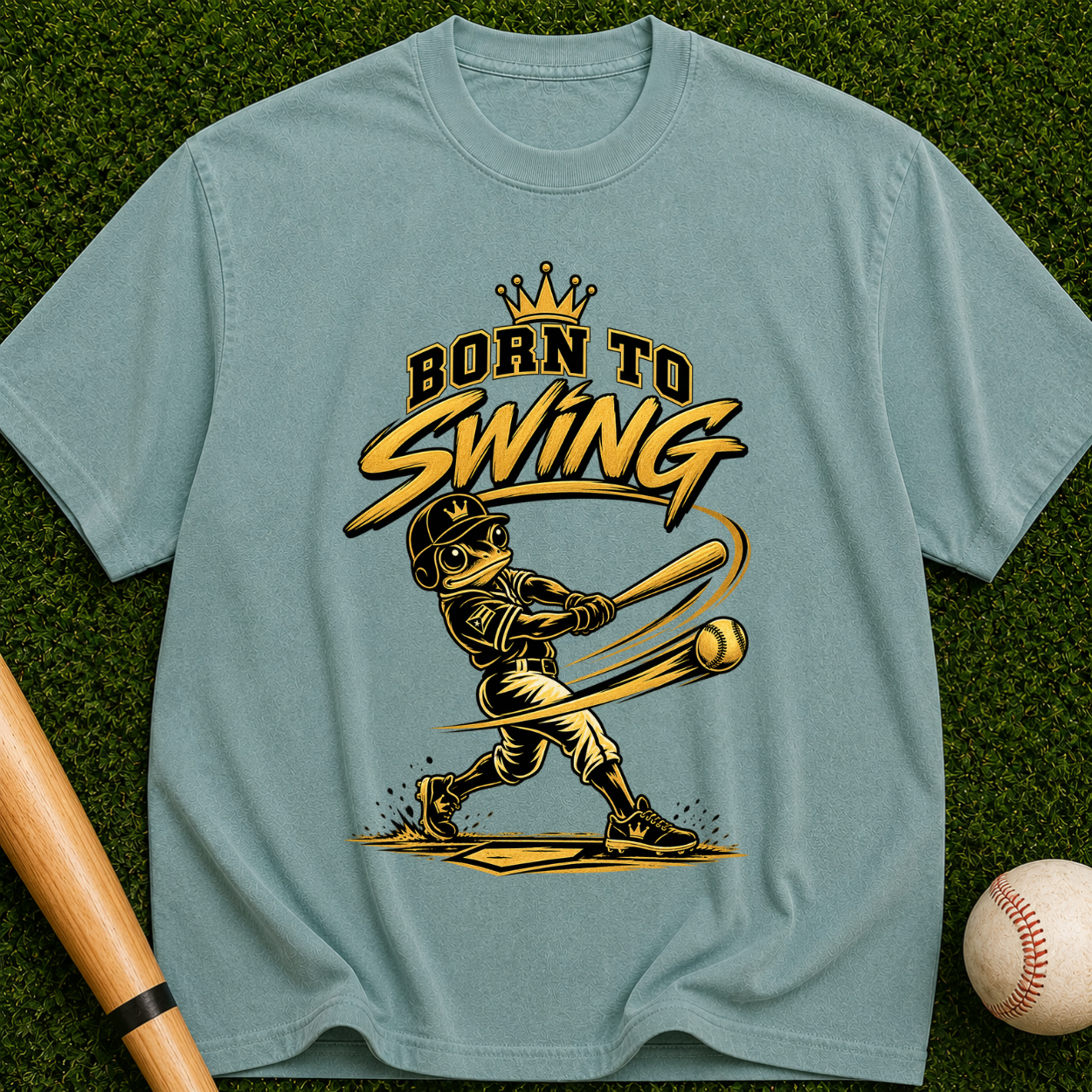 Baseball 'Born to Swing' T‑Shirt