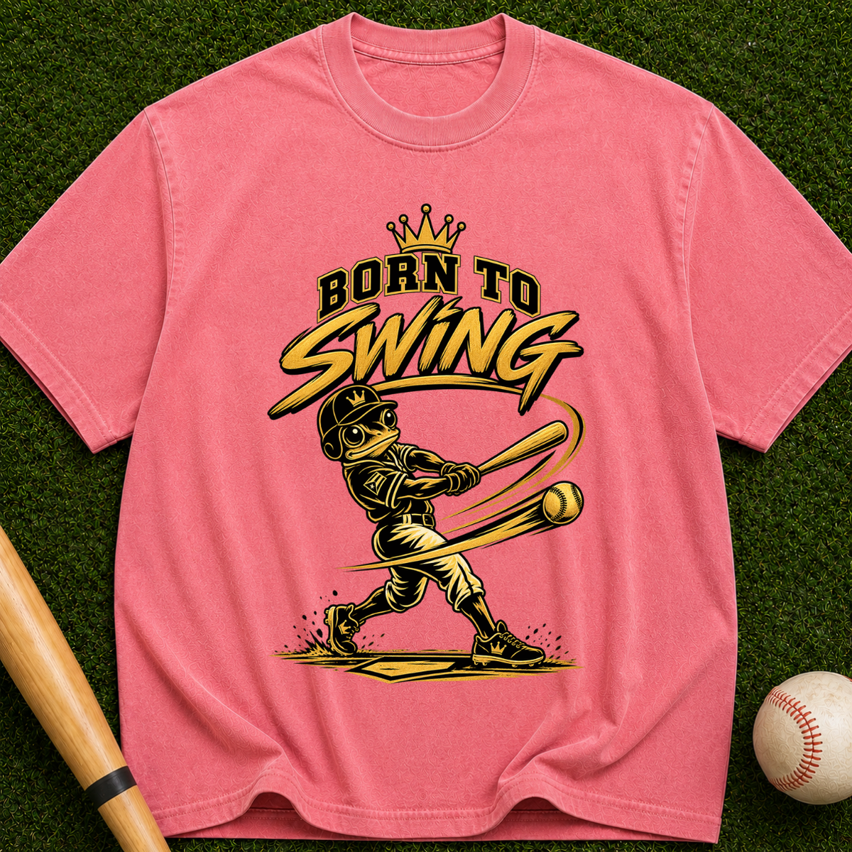 Baseball 'Born to Swing' T‑Shirt