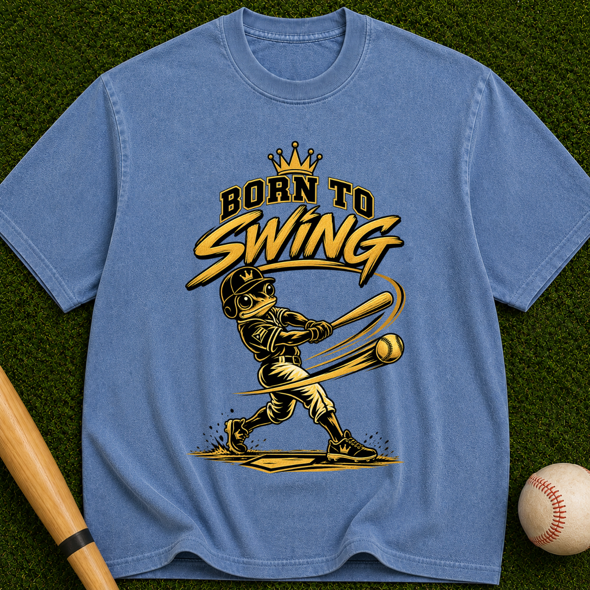 Baseball 'Born to Swing' T‑Shirt