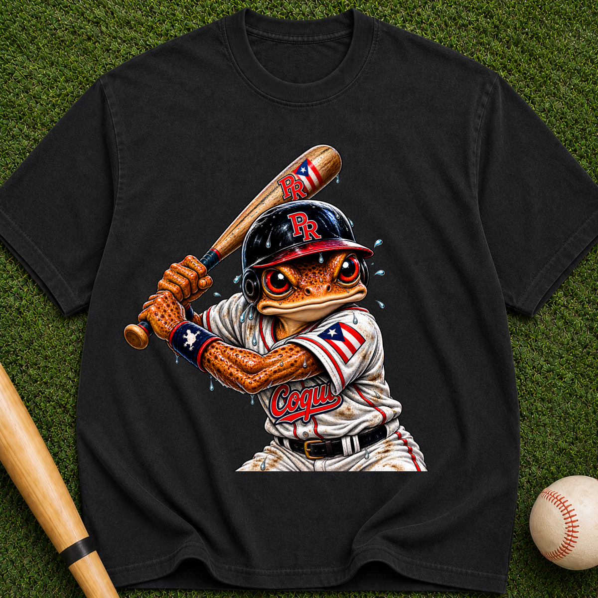 Baseball Frog Batter T-Shirt — Vintage Sports Graphic Tee