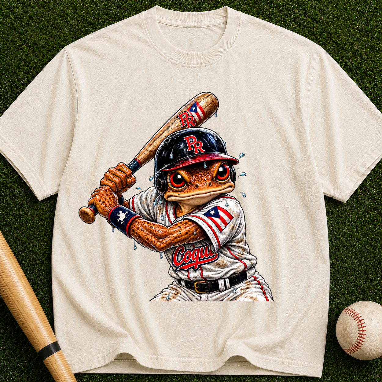 Baseball Frog Batter T-Shirt — Vintage Sports Graphic Tee