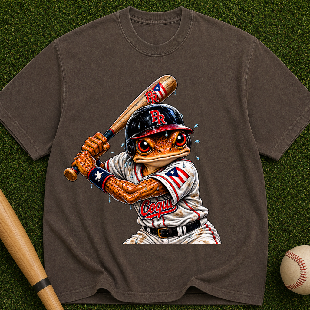 Baseball Frog Batter T-Shirt — Vintage Sports Graphic Tee