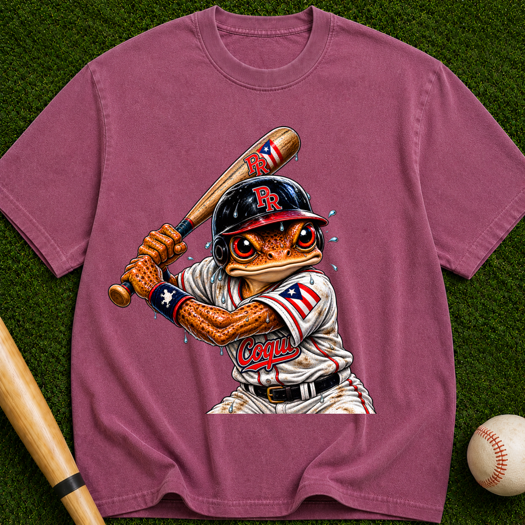 Baseball Frog Batter T-Shirt — Vintage Sports Graphic Tee