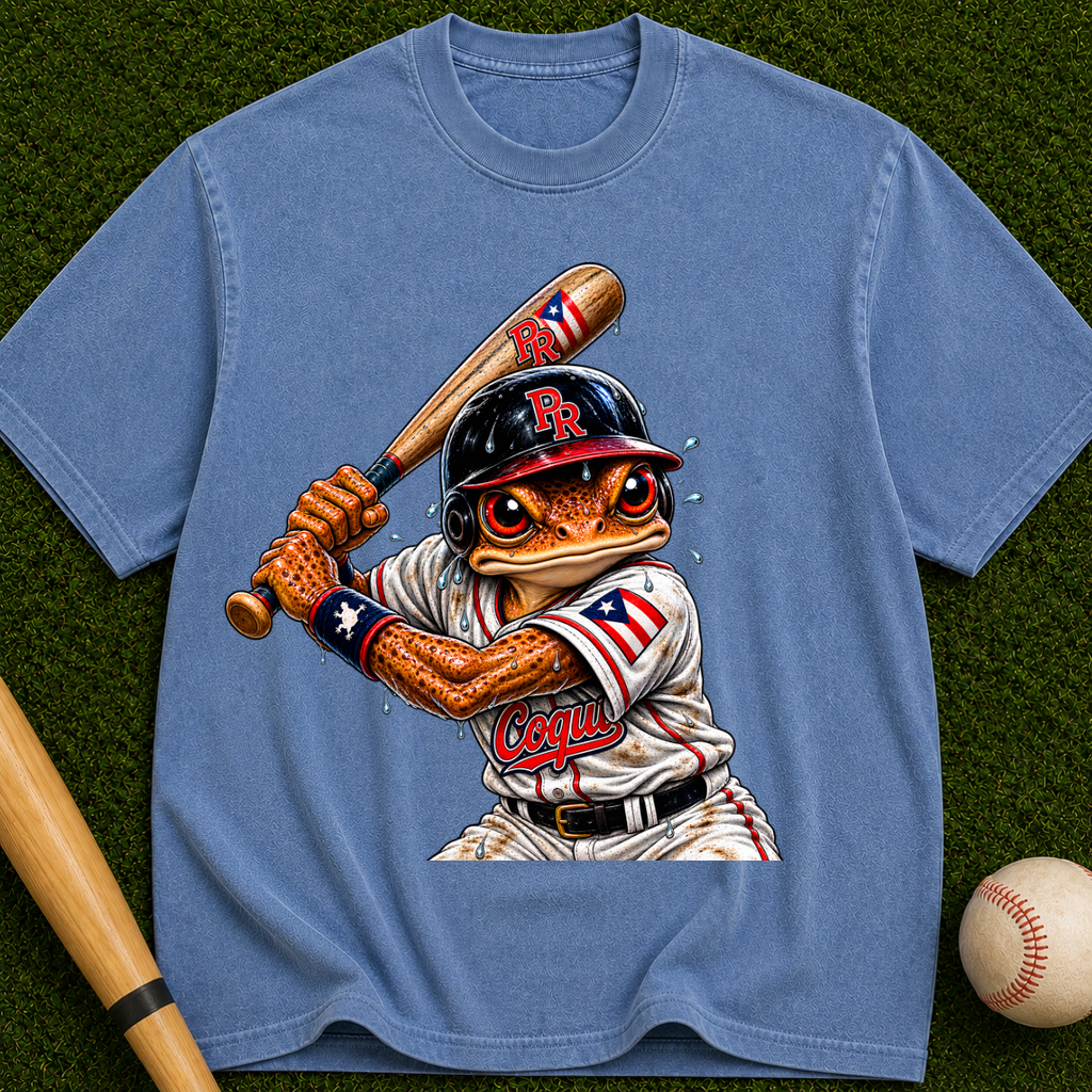 Baseball Frog Batter T-Shirt — Vintage Sports Graphic Tee