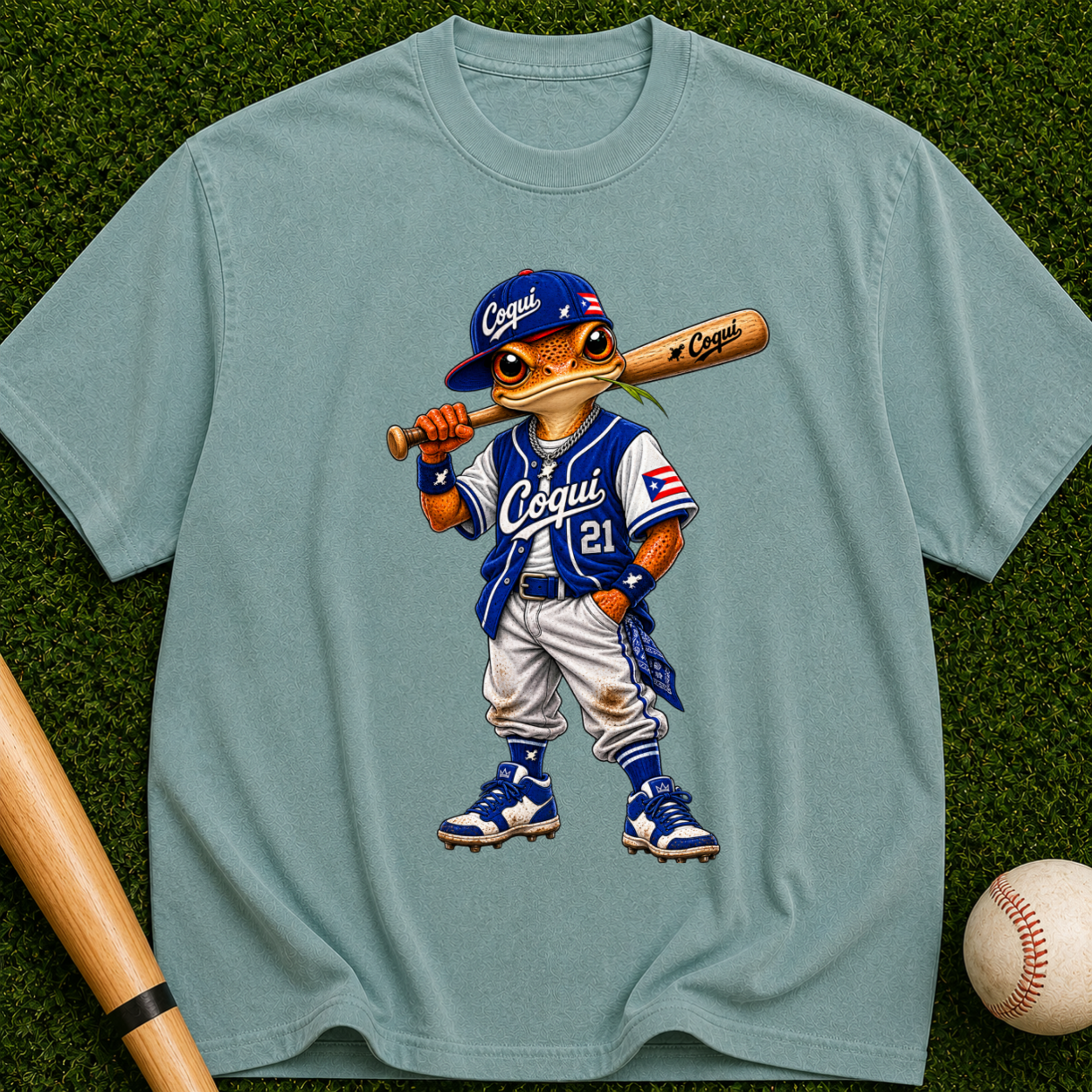 Baseball Kid Graphic T-Shirt — Retro Batter Design ("Cojui" #21)
