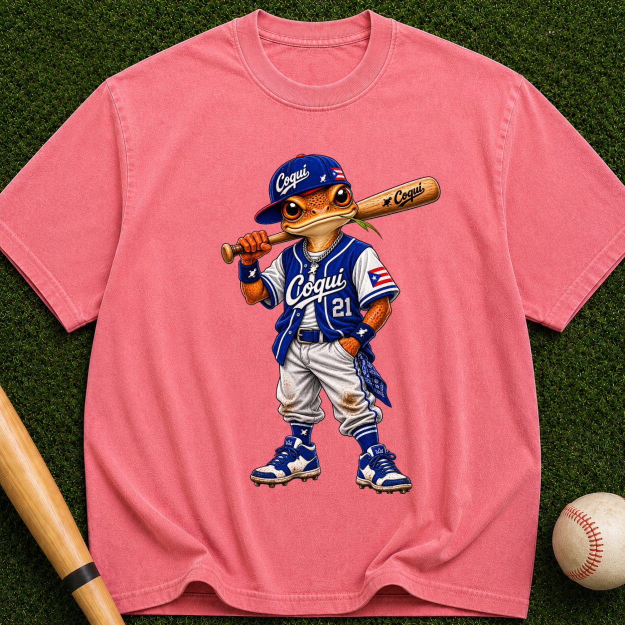 Baseball Kid Graphic T-Shirt — Retro Batter Design ("Cojui" #21)