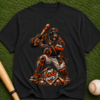 Baseball Catcher Graphic T-Shirt — "No Easy Outs" Vintage Sports Tee