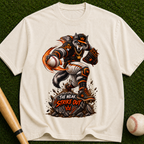 Baseball Wolf Strike Out T-Shirt
