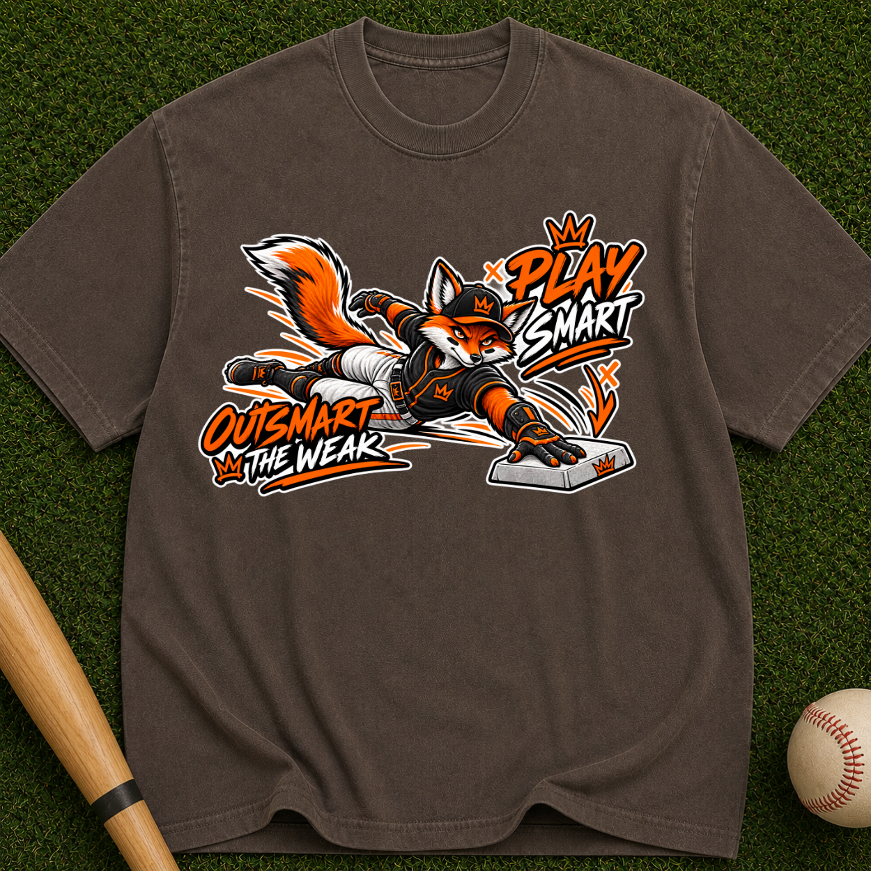 Play Smart Fox T-Shirt — "Outsmart the Weak" Graphic Tee