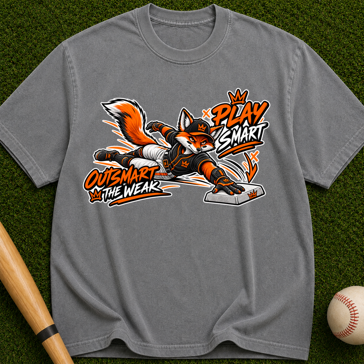 Play Smart Fox T-Shirt — "Outsmart the Weak" Graphic Tee