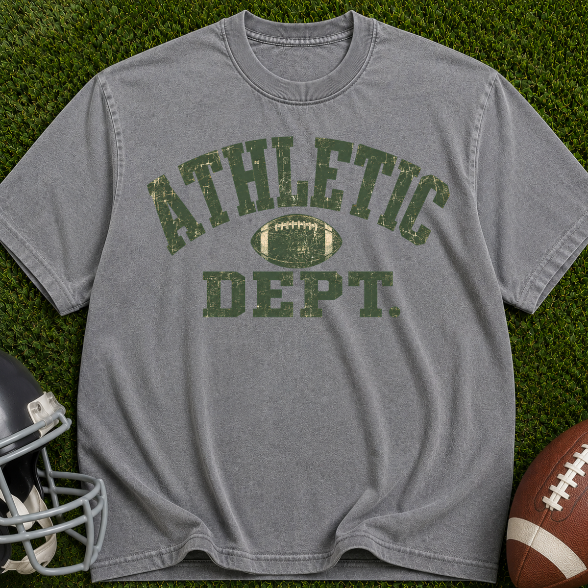 Athletic Dept. Football Graphic T-Shirt — Vintage Collegiate Tee