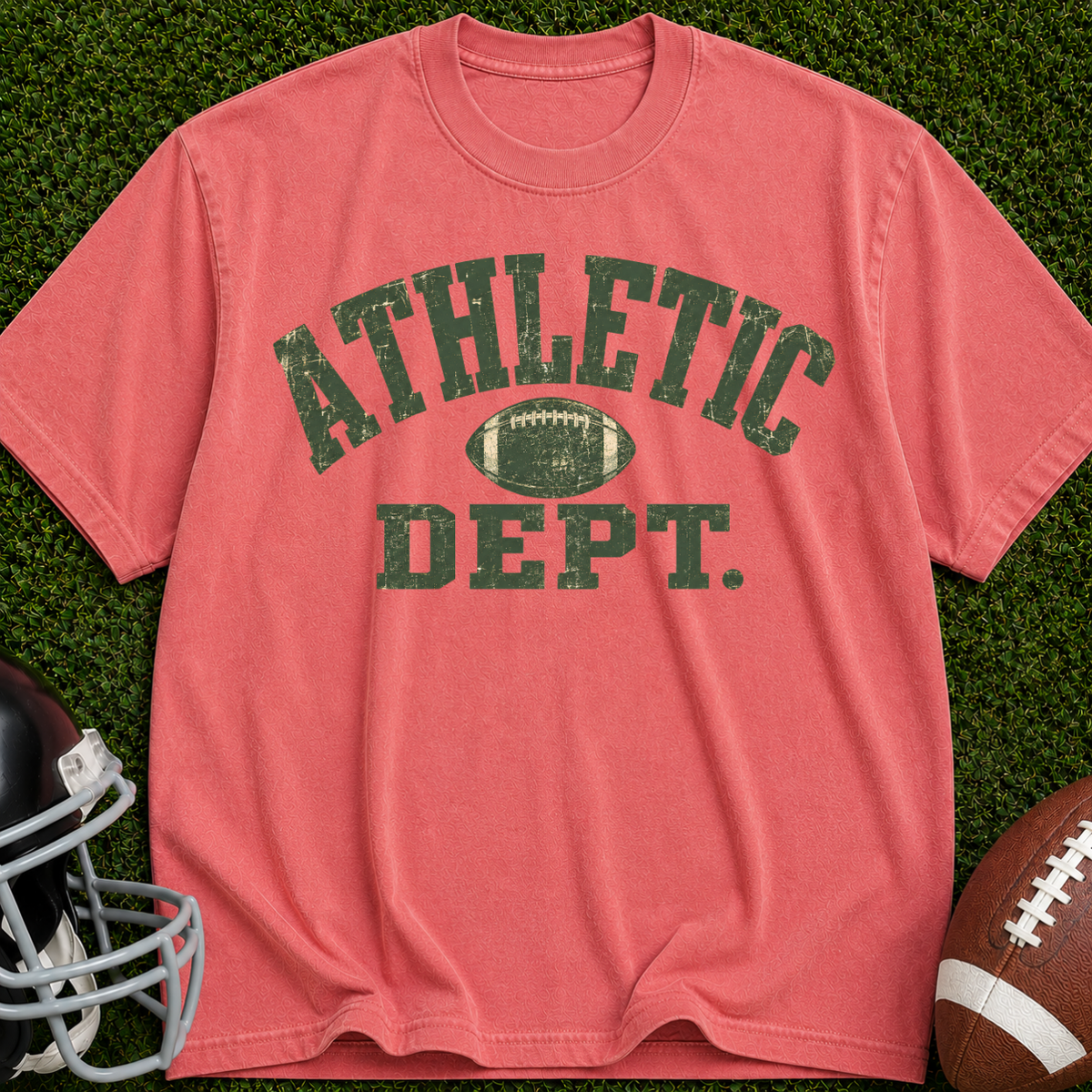 Athletic Dept. Football Graphic T-Shirt — Vintage Collegiate Tee