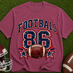 Football 86 Graphic T-Shirt — Retro Football Tee with Vintage Ball Design