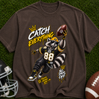 Catch Everything Football T-Shirt — Retro Receiver Graphic Tee