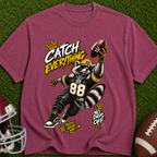 Catch Everything Football T-Shirt — Retro Receiver Graphic Tee