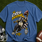 Catch Everything Football T-Shirt — Retro Receiver Graphic Tee
